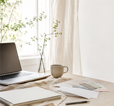 Web design work scene